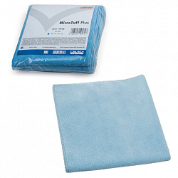 Салфетка VILEDA "МикроТаффПлюс", КОМПЛЕКТ 5 шт., микрофибра, голубые, 38х38 см, 340 г/м2, 174192