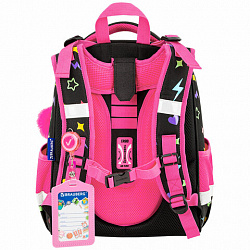 Ранец BRAUBERG PREMIUM, 2 отделения, с брелоком, "Headphones", велюровая нашивка, 38х29х16 см, 273100