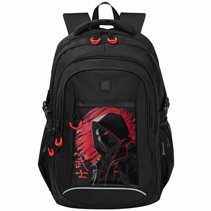 Рюкзак BRAUBERG CONTENT универсальный, 3 отделения, светоотражающий принт, "Red Moon", 47х33х18 см, 273843