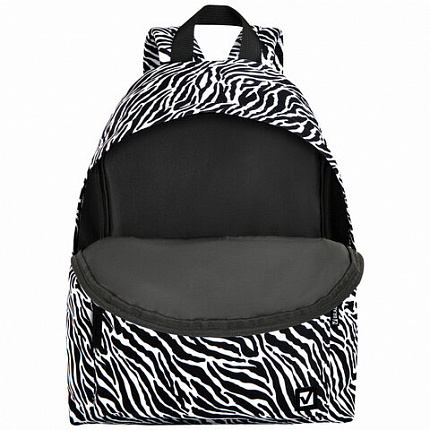 Рюкзак BRAUBERG СИТИ-ФОРМАТ универсальный, "Zebra", белый/черный, 41х32х14 см, 271680