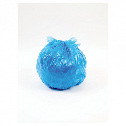 Мешки для мусора, 35 л, с ушками, синие, рулон 30 шт., ПНД, 10,5 мкм, 50х64 см, PACLAN "Multitop"