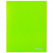 Папка с металлическим скоросшивателем и внутренним карманом BRAUBERG "Neon", 16 мм, зеленая, до 100 листов, 0,7 мм, 227464