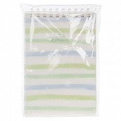 Блокнот МАЛЫЙ ФОРМАТ А6, 80 л., мягкий гребень, пластик, фольга, клетка, HATBER, NATURAL LINES, 090246, 80Б6A1мс_33481