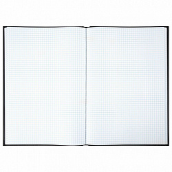 Книга учета 96 л., клетка, твердая, бумвинил, офсет, наклейка, А4 (200х290 мм), BRAUBERG, черная, 130278