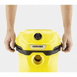 Пылесос хозяйственный KARCHER WD 2 Plus, мусоросборник 12 л, мощность 1000 Вт, желтый, 1.628-000.0