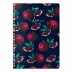 Тетрадь А4, 96 л., BRAUBERG, гребень, клетка, глянцевый лак, "Гранаты" (микс в спайке), 405314