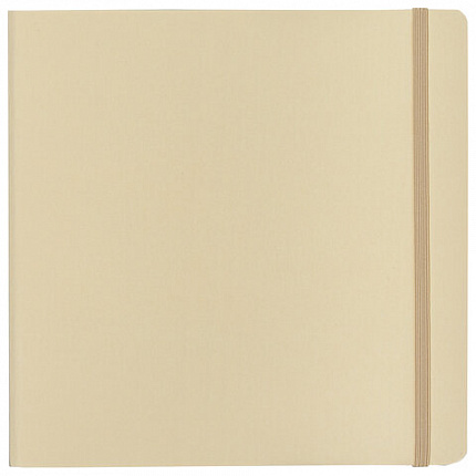 Скетчбук для акварели, 200 г/м2, 195х195 мм, среднее зерно, 20 л., сшивка, резинка, БЕЖЕВЫЙ, BRAUBERG ART, 113260