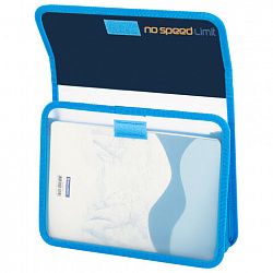 Папка для тетрадей ЮНЛАНДИЯ А5, пластик, 2 отделения, клапан на липучке, "No limit", 273334