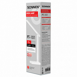 Настольная лампа / светильник беспроводная SONNEN PT-101, USB, LED, 2 Вт, 3 режима, белый, 238776