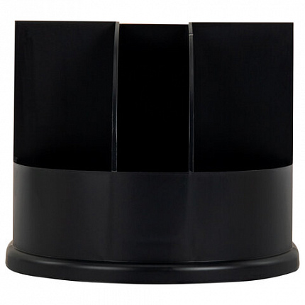 Подставка-органайзер BRAUBERG "ULTRA", 132х122х108 мм, 5 отделений, черная, 238256