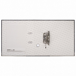 Папка-регистратор STAFF "EVERYDAY" с мраморным покрытием, 70 мм, с уголком, черный корешок, 227187