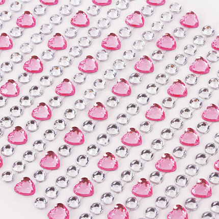 Стразы самоклеящиеся "Нежные кристаллы", ассорти, 4-6 мм, 363 штуки, на подложке, ОСТРОВ СОКРОВИЩ, 661571