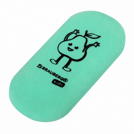 Ластик BRAUBERG KIDS "Fruits", 50х23х10 мм, пастельные цвета ассорти, 272674