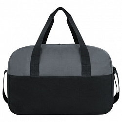 Сумка спортивная HEIKKI BASE (ХЕЙКИ), карман на молнии, черная/темно-серая, 30x44x17 см, 272623