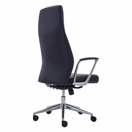 Кресло BRABIX PREMIUM "Adept EX-752", синхромеханизм, алюминий, экокожа, черное, 532930