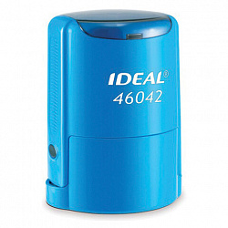 Оснастка для печатей оттиск D=42 мм, синий, TRODAT IDEAL 46042 P2, корпус синий, с крышкой, подушка, 125310