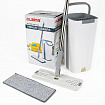 Швабра с отжимом и ведром 11л/9л, двухкамерное, ProClean, насадка из микрофибры карманы с 2-х сторон, белый, LAIMA, 607979