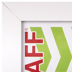 Рамка 10х15 см, небьющаяся, STAFF "Grand", багет 18 мм, белая, МДФ, 391208