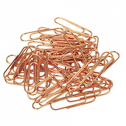 Скрепки BRAUBERG, 28 мм, омедненные, 100 шт., в картонной коробке, 270448