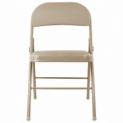 Стулья складные BRABIX "Golf Plus CF-003" КОМФОРТ, КОМПЛЕКТ 4шт., бежевый каркас, кожзам бежевый, 533033