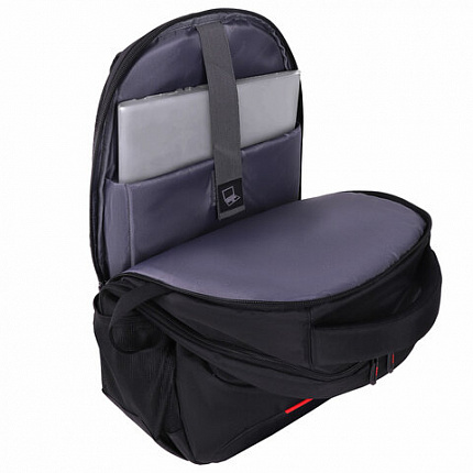 Рюкзак GERMANIUM UPGRADE универсальный, 3 отделения, отделение для ноутбука, USB-порт, "UP-2", черный, 47х33х21 см, 271666