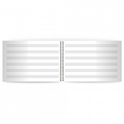 Тетрадь для нот А4, 24 л, обложка мелованный картон, горизонтальная, на гребне, BRAUBERG, "Котики", 404641