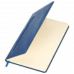 Ежедневник недатированный А5 148x218 мм BRAUBERG "Optimal", под кожу, резинка, держатель для ручки, синий, 118639