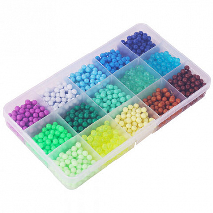 Аквамозаика 30 цветов 3000 бусин, с трафаретами, инструментами и аксессуарами, BRAUBERG KIDS, 664915