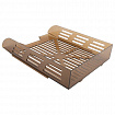 Лоток горизонтальный для бумаг BRAUBERG ECO, 330х245х65 мм, сетчатый, дымчатый, 239012