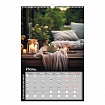 Календарь на гребне с ригелем 2027 г., 12 листов, 30х45 см, BRAUBERG, "Уют", 118383