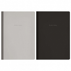 Тетрадь А4 96 л. BRAUBERG, на сшивке с корешком, клетка, обложка картон, "Minimal Classic", 405281