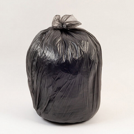 Мешки для мусора 60 л, черные, в рулоне 20 шт., ПНД, 7,4 мкм, 60х72 см, PACLAN "Standart"