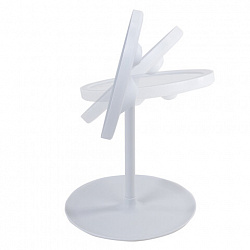 Зеркало настольное с LED-подсветкой для макияжа, диаметр 17 см, 3 режима свечения, аккумулятор 800 mAh, цвет белый, WBZ (ВБЗ), 609332