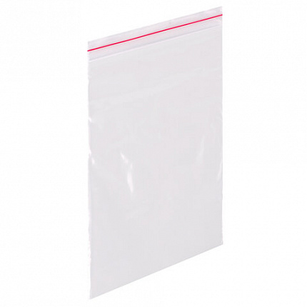 Пакеты ZIP LOCK "зиплок" ОЧЕНЬ ПРОЧНЫЕ, комплект 100 шт., 250х350 мм, ПВД 80 мкм, BRAUBERG EXTRA, 608180