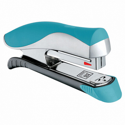 Степлер №24/6, 26/6 MAPED "Ergologic", до 25 листов, с контейнером для скоб, серебристо-бирюзовый, 352513