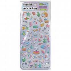 Наклейки гелевые "Вкусный микс", 17,5х9 см, ассорти 6 видов, FUNSTER (ФАНСТЕР), 666082