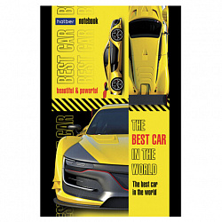 Блокнот МАЛЫЙ ФОРМАТ А6, 40 л., склейка, мелованная бумага, клетка, глянцевая ламинация, HATBER, "Скорость и мощь", 077053, 40Б6лA1к