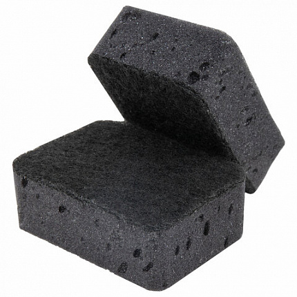 Губки для посуды 9,5х7х3,5 см, КОМПЛЕКТ 10 шт., BIG BLACK, КРУПНОПОРИСТЫЙ поролон с абразивным слоем, LAIMA, 608650