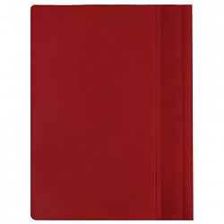 Скоросшиватель пластиковый МАЛОГО ФОРМАТА (160х228 мм), А5, BRAUBERG, 130/180 мкм, красный, 270460