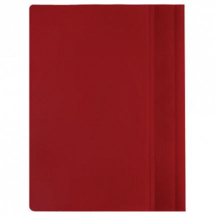 Скоросшиватель пластиковый МАЛОГО ФОРМАТА (160х22 8мм), А5, BRAUBERG, 130/180 мкм, красный, 270460