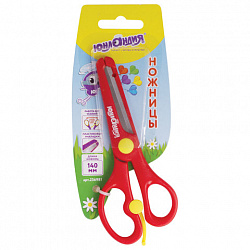 Ножницы ЮНЛАНДИЯ "КОМФОРТ", 140 мм, с усилителем, пластиковые накладки, европодвес, 236981