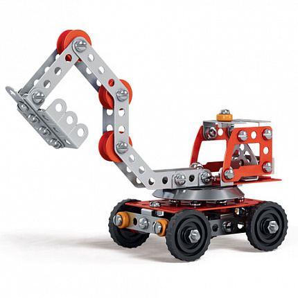 Конструктор металлический "Экскаватор", цветной, с подвижными деталями, 154 элемента, BAMBOX, 667035