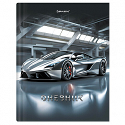 Дневник 5-11 класс 48 л., твердый, BRAUBERG, глянцевая ламинация, с подсказом, "Sport car", 107614