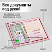 Обложка для паспорта "Passport map", экокожа soft-touch, розовая, STAFF, 238759