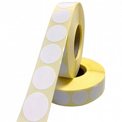 Этикетки для Честного Знака термотрансферные ПОЛУГЛЯНЕЦ, круглые, 20 мм, КОМПЛЕКТ 5 рулонов по 2000 этикеток, 117623