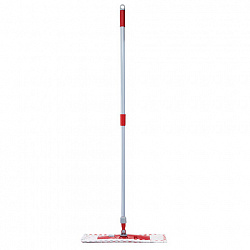 Швабра КОМПЛЕКТ черенок 75-130 см + флаундер 50 см + МОП микрофибра/абразив (ТИП К), PERKLIN (ПЕРКЛИН), 700982