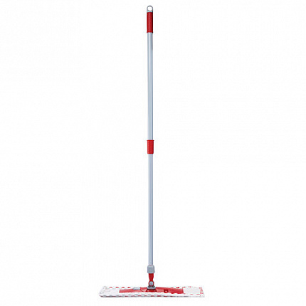 Швабра КОМПЛЕКТ черенок 75-130 см + флаундер 50 см + МОП микрофибра/абразив (ТИП К), PERKLIN (ПЕРКЛИН), 700982