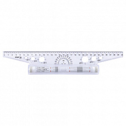 Линейка с роликом (рейсшина) 30 см, металлический ролик, картонная коробка, STAFF, 210870