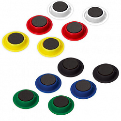 Магниты BRAUBERG "STANDARD" 30 мм, НАБОР 12 шт., ассорти, 237472