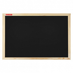 Доска для мела магнитная 30х45 см, черная, деревянная рамка, BRAUBERG "Wood", 238801